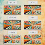 Sunburst Canvas Wall Art Canvas Print | Horizontal Pastel Color Sunset Print | Panoramic Abstract MCM Style Wall Art | Large Wide Print