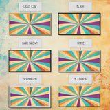 Eclectic Large Original Geometric Mid Century Modern Wall Art Wood Framed Canvas Print, Bright and Colorful Contemporary Art
