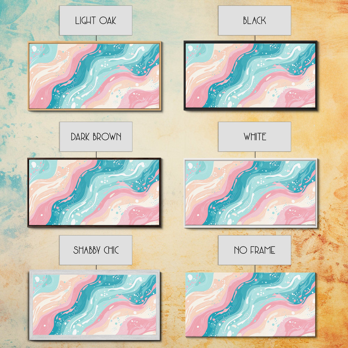 Retro 90s Style Wall Art, Bedroom Wall Decor, Aesthetic Decor, Vaporwave Wall Art, Pastel Shades Painting