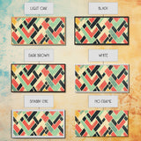 Abstract Mid Century Modern Chevrons, Framed Canvas Print, MCM Style Home Decor