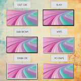 Mid-Century Modern Pastel Colors Wall Art, Turquoise and Purple