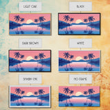 Abstract Vaporwave Sunset Over A Beach Landscape, Framed Canvas Print, Modern Art, Unique Wall Decor, Framed Canvas Art