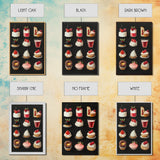 Kawaii Dessert Painting Print, Kitchen Home Decor, Kitchen Wall Art, Minimalist Dining Room Decor, Kawaii Wall Art, Cute Kitchen Decor