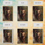 Painting of a Male Figure Canvas Print, Gothic Decor, Dark Academia / Macabre Wall Art, Original Satyr Painting