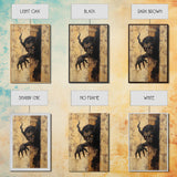 Demon Painting Print, Dark Macabre Wall Art, Original Satyr Painting, Witchy Decor, Wall Art For Witches, Witch Familiar Painting