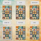 Textile Wall Art, Mexican Tile Canvas Print, Framed Wall Art, Mexicano Style Decor, Chicano Art, Textile Painting Wall Art