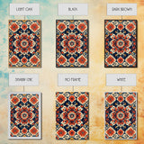 Floral Pattern Wall Art, Mexican Tile Pattern Framed Canvas Print, Chicano Art, Textile Inspired Wall Art, Southwestern Pueblo Style Art