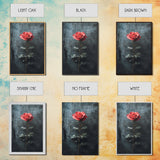 Red Rose Canvas Print, Art Print Roses Framed Canvas Print, Antique Flowers Print, Oil Painting Vintage Flowers, Ready To Hang, Flowers Wall Art