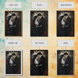 Dark Romance Painting Print, Victorian Gothic Wall Art, Halloween Decor, Gift Idea For Goth Couples, Goth Decor, Goth Wall Art, Dark Academia