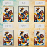 Pop Art Black Cowgirl Painting Print, Framed Canvas Print, Afrocentric Wall Art, Rustic Farmhouse Wall Art
