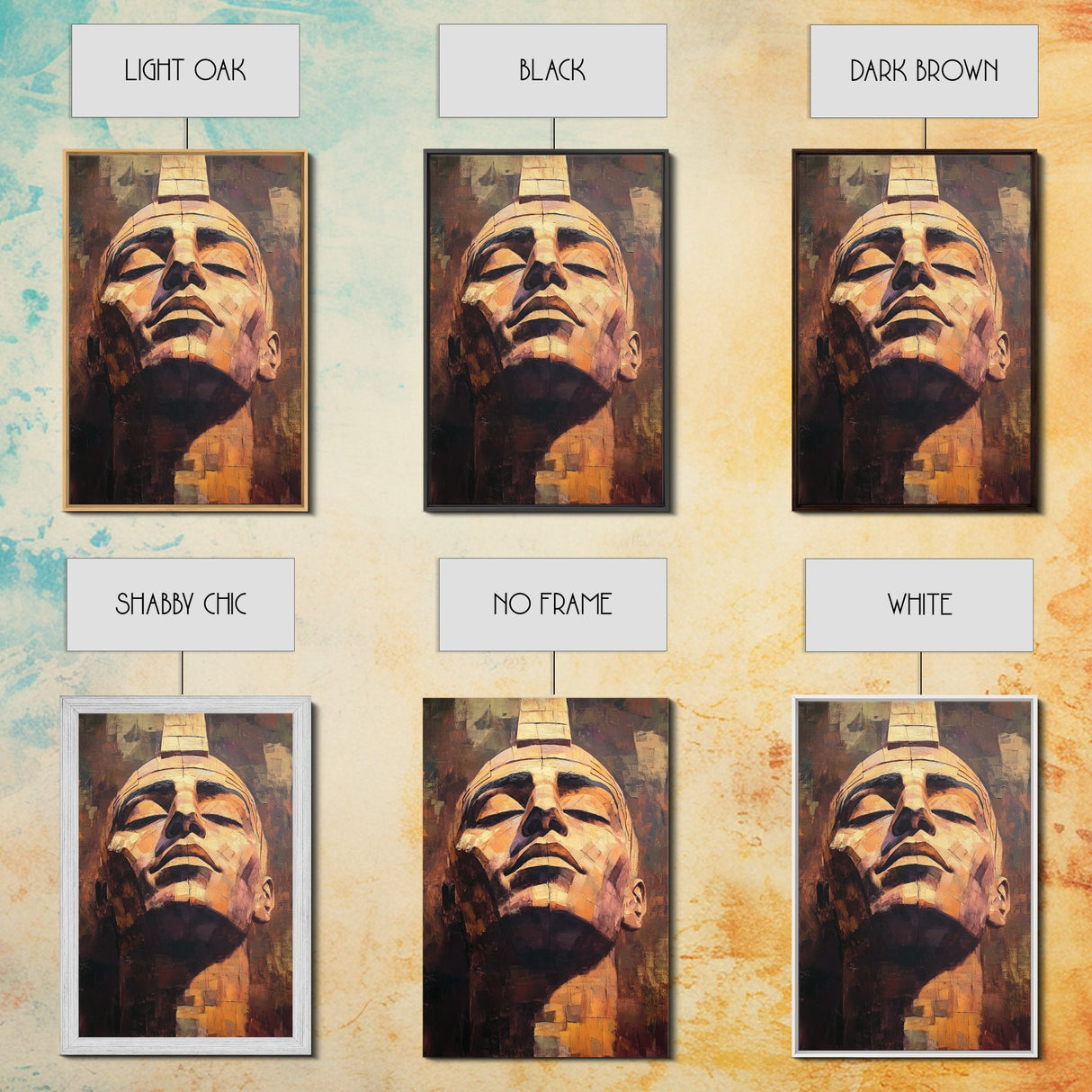 Ozymandias Painting Canvas Print, Ozymandias Wall Art, Ozymandias Print, Framed Canvas, Eclectic Home Decor