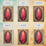 Ruby Painting Print, Framed Canvas Print, Gemstones Wall Art, Precious Stone Painting, Red Gem, Ruby Painting, Antique Minerals Art