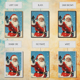 Portrait of Santa Waving Framed Canvas Print, Santa Painting, Santa Art, Santa Home Decor, Christmas Wall Art, Seasonal Christmas, Clearance Christmas