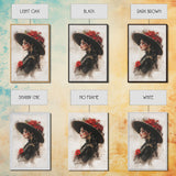 Mexicano Wall Art Framed Canvas Print, Female Matador, Chicano Wall Art, Chicano Painting