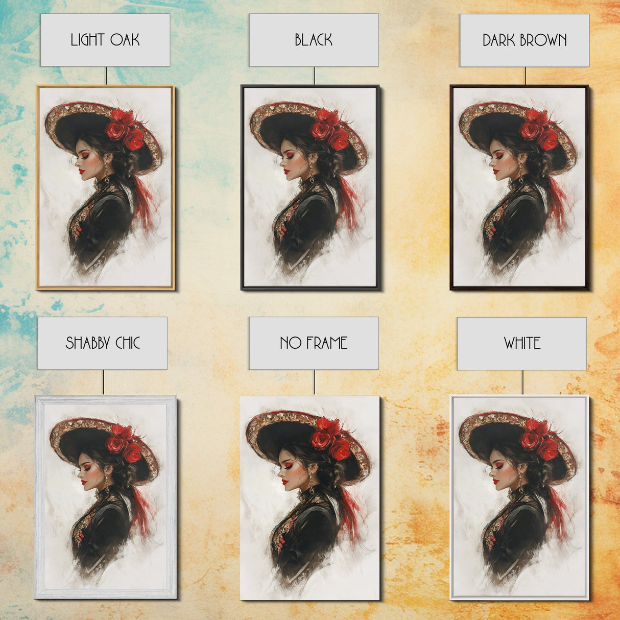The Matador - Framed Canvas Print - Spanish Style Art - Cultural Home Decor