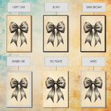 Boho Christmas Bow Canvas Print - Framed Canvas - Minimalist Christmas Art - Boho Christmas Art - Rustic Christmas Art