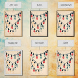 Sketch of Christmas Lights Canvas Print - Framed Canvas - Minimalist Christmas Art - Boho Christmas Art - Rustic Christmas Art