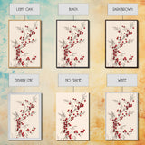Holly Berries Canvas Print - Framed Canvas - Minimalist Christmas Art - Boho Christmas Art - Rustic Christmas Art