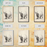 Polar Bear Canvas Print - Framed Canvas - Minimalist Christmas Art - Boho Christmas Art - Rustic Christmas Art