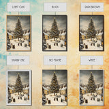 Christmas Village Wall Art Canvas Print | Christmas Village Painting | Winter Home Decor | Winter Art