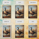 Rustic Cabin Wall Art, Goose Painting Framed Canvas Print, Rustic Farmhouse Wall Art, Guest Room Decor, Traditional American Art