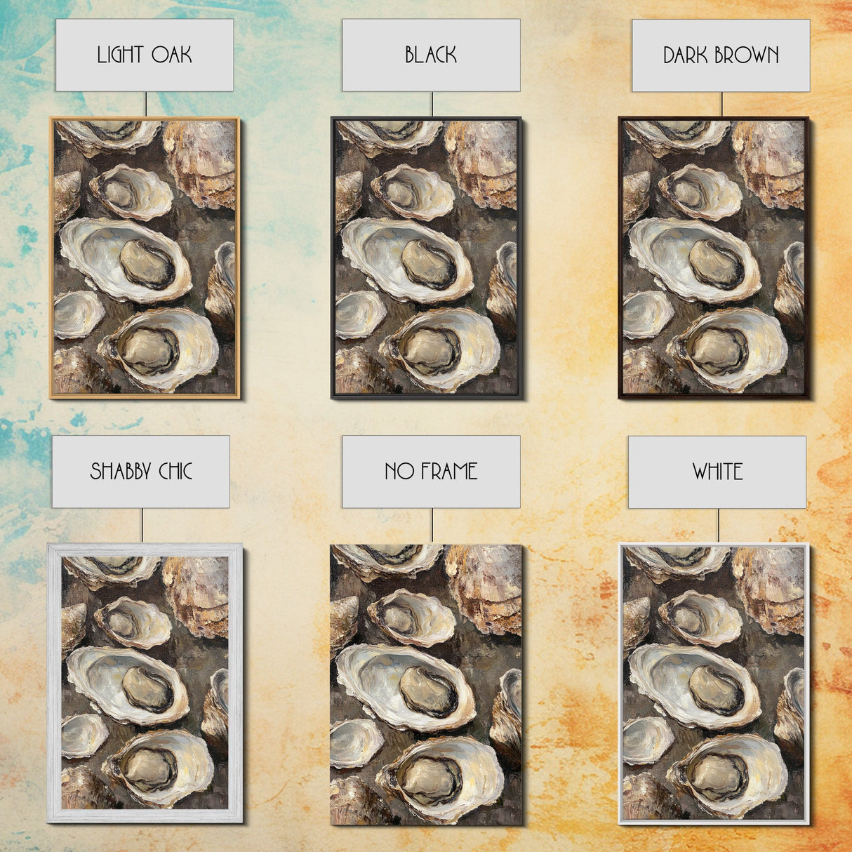 Oyster Painting Print, Oyster Shell Painting, Oyster Art, Kitchen Food Wall Art, Kitsch Kitcen Decor, Eclectic Home Decor, Kitchen decoration