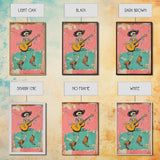 Retro Vaquero Skeleton Art Print, Canvas Art, Chicano Art, Spooky Mexican Art, Sugar Skull Art