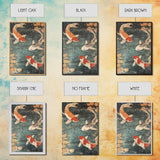 Wabi Sabi Koi Fish Print, Trendy Japanese Decor, Ocean Wall Art, Beach House Decor, Coastal Art Print, Coastal Wall Art, Koi Fish Painting