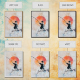 Fisherman Gift Idea, Fisherman Painting Print, Retro Wabi Sabi Fisherman Painting, Gift For Fisher, Fishing Gift, Gift For Dad