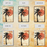 Wabi Sabi Palm Tree Painting Print, Watercolor Palm Tree Painting, Nautical Home Decor, Statement Piece, Centerpiece Wall Art