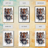 Tiger Canvas Print - Animal Canvas Art - Animal Canvas Art - Man Cave Art - Tiger Portrait - Tiger Painting - Man Cave Decoration - Gift For Him