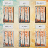 Original Birch Tree Forest Painting Print, Birch Tree Canvas Textured Wall Art Statement Living Room Wall Art Decor Designer Art Custom Art