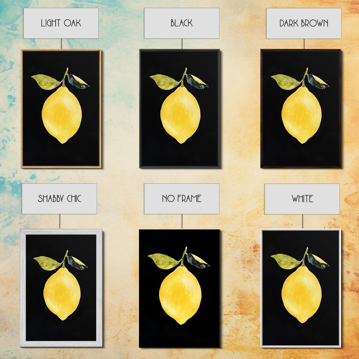 Lemon Oil Painting Print, Vintage Still Life of a Lemon, Antique Fruit Art Print, Still Life Wall Art, Lemon Painting, Framed Canvas Print