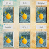 Vintage Lemon Still Life Painting Canvas Print, Framed Art Print Gallery Wall, Lemon Painting, Kitchen Art, Kitchen Food Wall Art