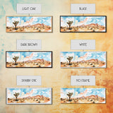 Desert Landscape Painting Print, Pueblo Style Home Decor, Southwestern Farmhouse Painting of Joshua Tree California, Minimalist Decor