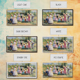 Victorian Summer - Framed Canvas Print - Victorian Style Oil Painting Of a Summer Party