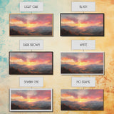 Sunset Over The Blue Ridge Mountains, Oil Painting Print, Framed Canvas Print, Landscapes of America Wall Art, American Landscape Painting
