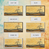 Wabi Sabi Landscape Painting Print - Framed Canvas - Vintage Landscape Painting