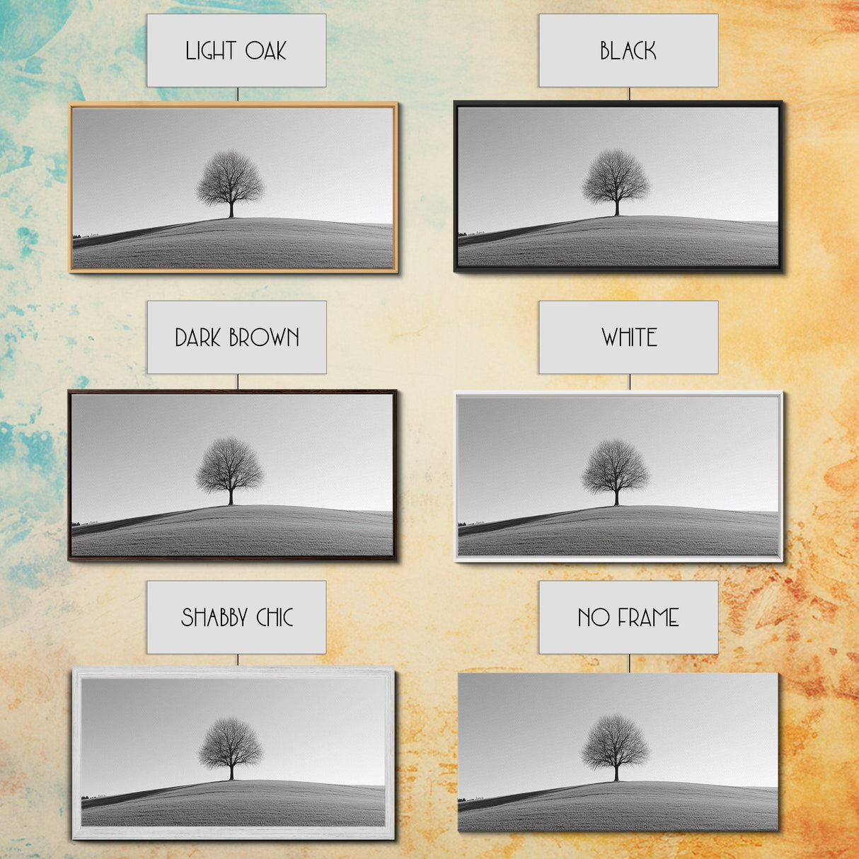 Loneliness - Framed Canvas Print Ready To Hang Wall Art - Thought Provoking Art - Moody Wall Art - Moody Painting - Black and White Dead Tree Art