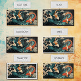Large Oil Painting of Koi Fish Canvas Print, Vibrant Koi Fish Wabi Sabi Japanese Style Artwork, Minimalist Home Decor Living Room Wall Art