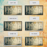 Mountain Forest Landscape Canvas Wall Art, Abstract Birch Tree Forest Watercolor Painting Print, Aspen Trees Colorado Wall Art