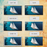 Nautical Decor Framed Canvas Print, Sailboat Painting Print, Sailboat Wall Art, Sailing Gift, Beautiful Sailboat Decor, Nautical Art
