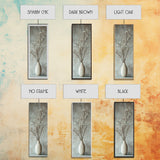 Framed Canvas Print Tall Skinny Art with Rustic Wildflower Painting, Botanical Wall Art, Wabi Sabi Art, Living Room Decor, Gift Idea Her