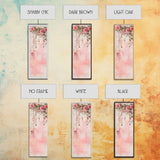 Rose Lantern Canvas Print, romantic floral and hanging lanterns painting with soft pink tones, whimsical boho wall art for bedroom decor.