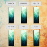 Deep Gradient Watercolor Canvas Print in Green and Teal, Sage Green Wall Art, Moody Art, Vertical Wall Art, Living Room Art, Gift Idea