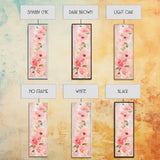 Delicate Floral Wildflower Framed Canvas Print Light Pink Botanical Prints Vertical Wall Art Tall Narrow Art Rustic Living Room Art