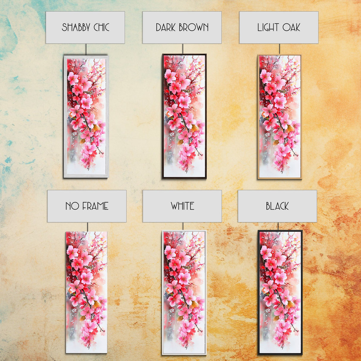 Canvas Print Pink Cherry Blossom Art, Japanese Inspired Wall Decor, Romantic Botanical Artwork, Gift Idea for Bedroom or Living Room