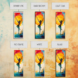 Sunset Dance Painting Canvas Print Boho Art Vibrant Sunset Colors Vertical Artwork Coastal Cowgirl Wall Art Gift Idea
