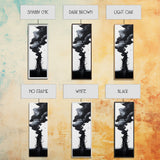 Smoke Abstract Art Canvas Print Black White Contemporary Modern Home Decor Moody Wall Art Vertical Long Narrow Artwork
