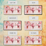 Pink Lanterns Canvas Print Chinoiserie Wall Art Moroccan Wall Art Whimsical Art Living Room Art Rustic Decor Fall Gift Idea